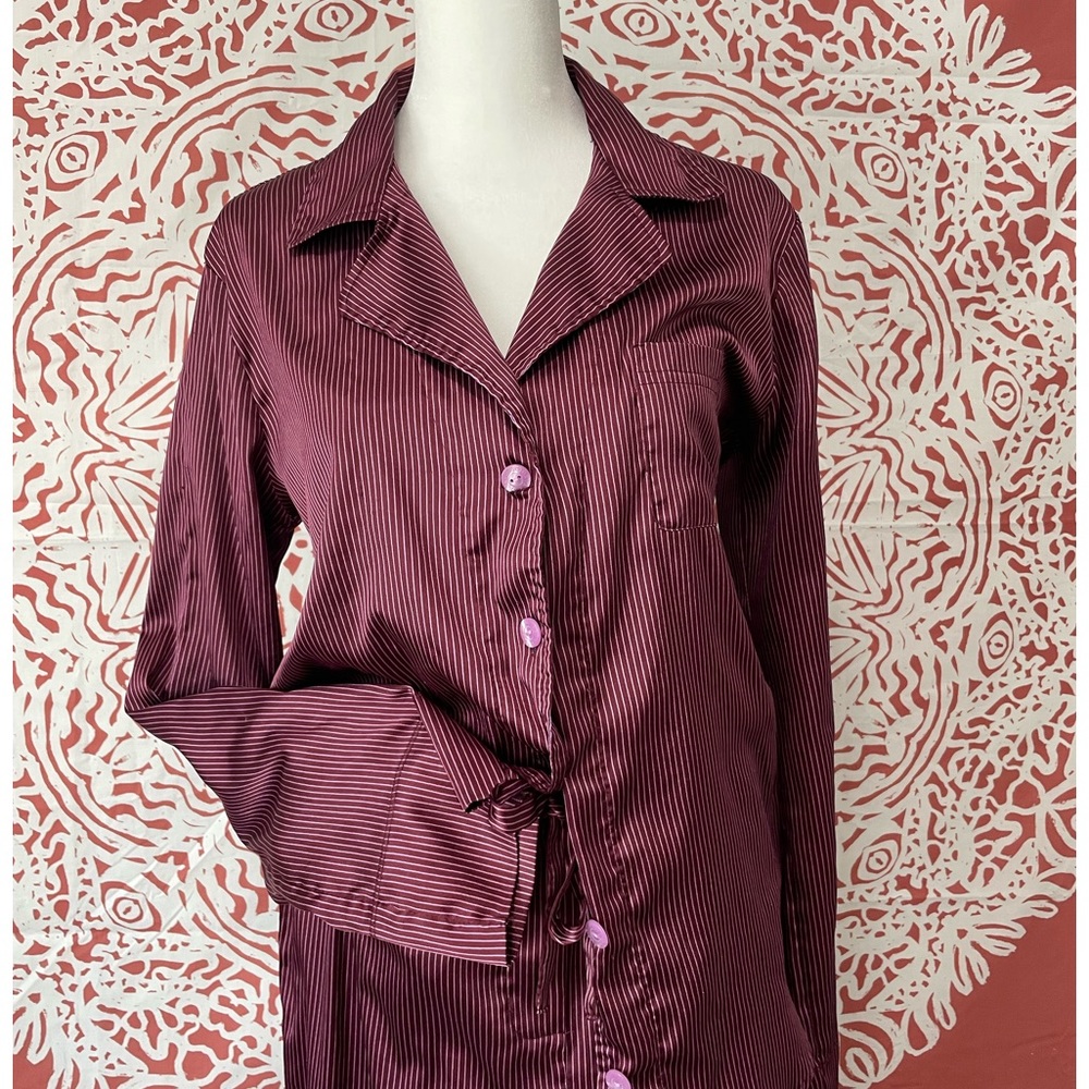 Victoria Secret, Purple, ribbon tripe,2pc set Medium pajamas, intimate women’s